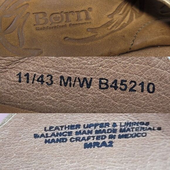 Born Womens Astrid Metallic Gold Leather Sandals Sz 11 Handcrafted 3D Flower - Picture 3 of 13